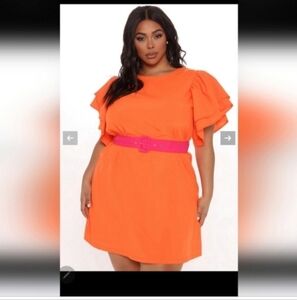 PERFECT FALL DRESS!!Nwt GORGEOUS!!! fashion nova 3x belted mini dress